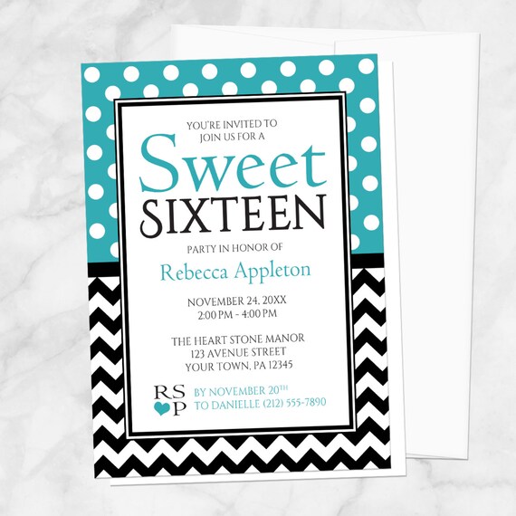 Turquoise Sweet 16 Invitations: Elegant Designs for Your Celebration