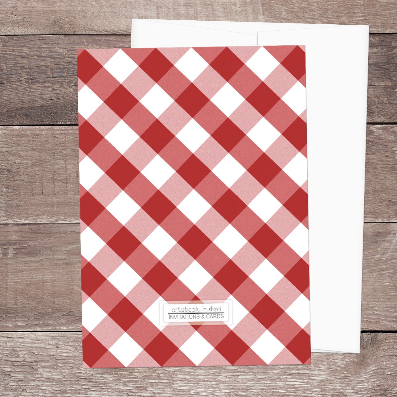 Red Gingham Birthday Party Invitations, Red White Gingham Check Pattern,  Any Age or Milestone Printed -  Canada