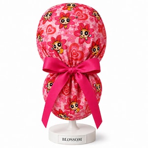 Cartoon Scrub Caps for Women | Satin Lined Surgical Cap | Blossom  Bouffant Scrub Hats | Nurse OR Tech Gift