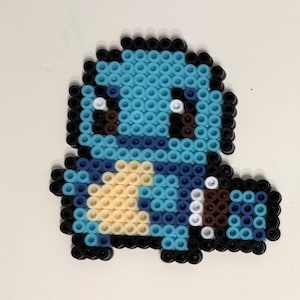 Squirtle Evolution Perler Bead Set | Blue Turtle | Handmade Pixel Art Characters | Gaming Inspired Art