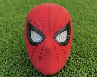 Máscara de ojos móvil inspirada en arañas, color rojo / Disfraz de superhéroe / Disfraz de Halloween / Máscara de héroe de la telaraña