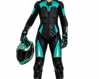Women Motorcycle Leather Suit 2026 | Racing Biker Protective Gear | Full Body Armor Riding Suit