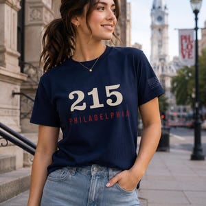 215 Philadelphia Hemd | Philly Streetwear T-Shirt | Philadelphia-Postleitzahl Shirt | CJP Kollektionen