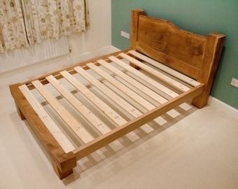 Oak Beam Bed Frame - Solid Oak Framing Beams - Oak - Wooden Bed - Bedroom Furniture - Double Bed - Queen Size - King Size - Single