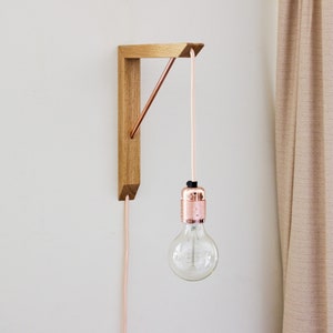 Lighting Bracket & Pendant Light - Wooden Light Bracket - Pendant Lighting - Lighting Ideas - Bedroom Lights - Light Fixture - Wall Lighting