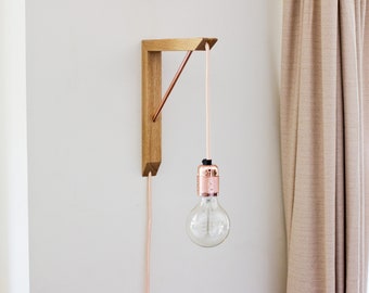 Lighting Bracket & Pendant Light - Wooden Light Bracket - Pendant Lighting - Lighting Ideas - Bedroom Lights - Light Fixture - Wall Lighting