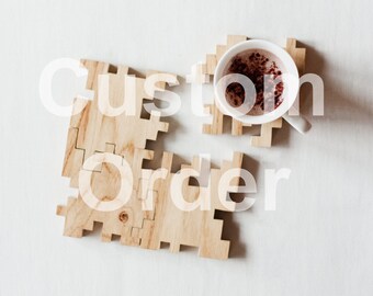 Custom Order for Stag Design - 5 x Wooden Cake Knives - Wood Knife - Wooden Knife - Walnut - Oak
