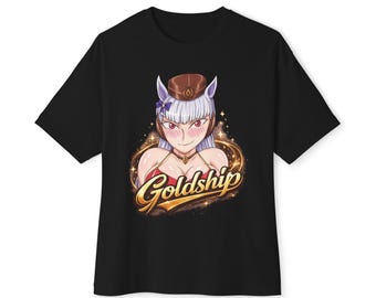 T-shirt met Goldship-personage | Shirt met anime-logo voor meisjes