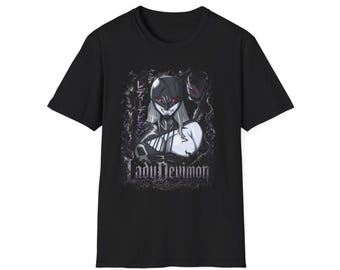 T-shirt Dark Demoness Anime Illustratie | Gotische horrorsfeer