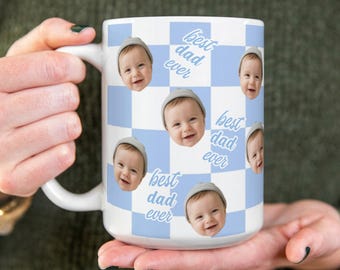 Tazza personalizzata con la faccina del bambino, regalo per la festa del papà, tazza con foto del bambino, regalo per la famiglia