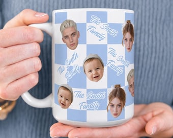 Personalized Baby Face Christmas Mug, Custom Family Photo Coffee Cup