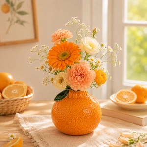 Orange Fruit Vase