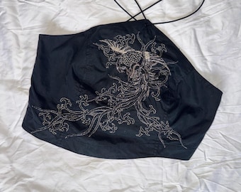 Maharishi Archive Embroidered Phoenix Halter Top