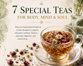 7 Special Teas PDF | Herbal Tea Recipe Guide | Natural Wellness Printable | Tea Ritual Ebook | Instant Download