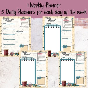 Teacher Weekly & Daily Planner| Digital Download| Teacher Organization ...