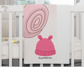 Manta de lã macia para bebê | Cobertor leve e felpudo para berçário e carrinho de bebê (76 cm x 102 cm)