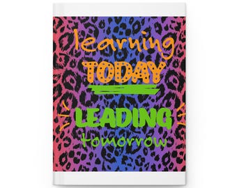 Quaderno con copertina rigida opaca, stile retrò, ideale per scrivere, disegnare e pianificare, con stampa leopardata (regalo per scrittori).
