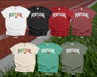 Comfort Colors Portugal Fußball-Fan-Shirt, Internationales Fußball-Turnier Geschenk, WM 2026 T-Shirt, Olympiade 2028, Weltmeisterschaft