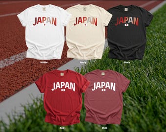 Comfort Colors Japan Fußball Fan Shirt, Internationales Fußball Turnier Geschenk, WM 2026 T-Shirt, Olympiade 2028, Weltmeisterschaft