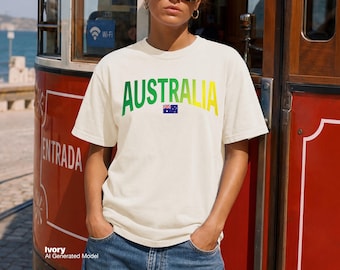 Comfort Colors Australia Soccer Fan Shirt, International Football Tournament Gift, World Cup 2026 Tee, Olympics 2028, World Championships