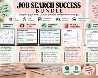 Jobbsökningspaket / CV-tips / Guide till personligt brev / Förberedelser inför intervju / Jobbspårning