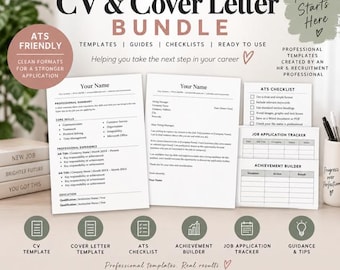 ATS - Användarvänlig CV-guide / Checklista för CV / Digital nedladdning