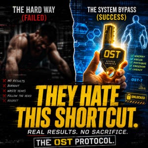 Peut inclure: Graphique motivant avec le texte "THE HARD WAY (FAILED)" et "THE SYSTEM BYPASS (SUCCESS)". L'image présente une clé avec "OST ACCESS GRANTED" et les mots "THEY HATE THIS SHORTCUT". Le protocole OST est également mentionné.
