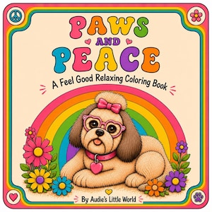Shih Tzu Coloring Book | 37 Cozy Dog Designs for Adults and Teens | Printable PDF Download