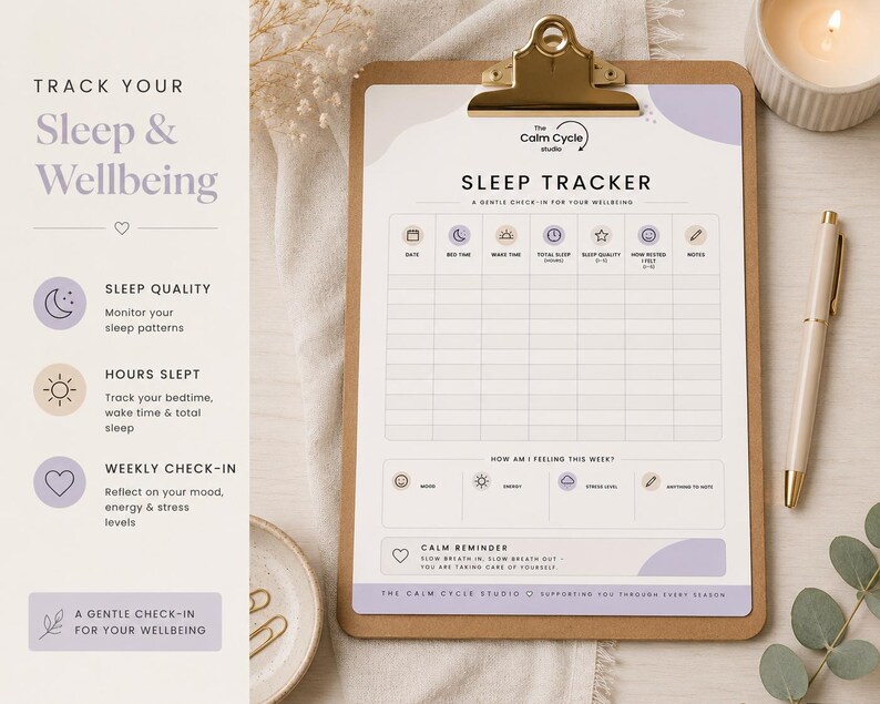 Sleep Guide.pdf Sleep Tracker, Daily Sleep Log and Sleep Quality Journal, A4 PDF - Etsy