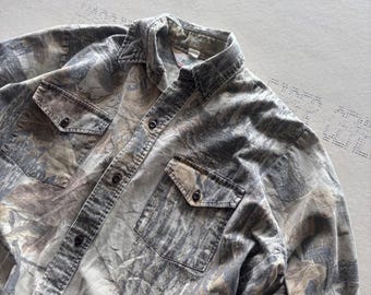 Vintage jaren 90 Camo button-down shirt