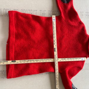 Vintage 60s Pendleton Knockabouts Red Wool Zip Sweater Sweater zdjęcie 7