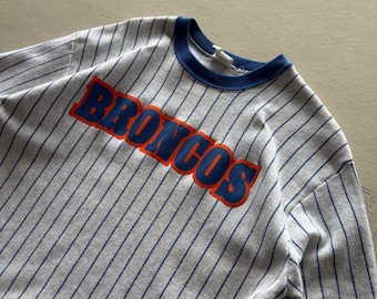 Vintage 90s Denver Broncos Pinstripe Sweatshirt