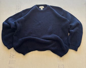 Sweter Vintage Eddie Bauer w kolorze granatowym