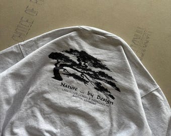 Sudadera vintage de los 90 con cuello redondo y diseño de Art Nature.