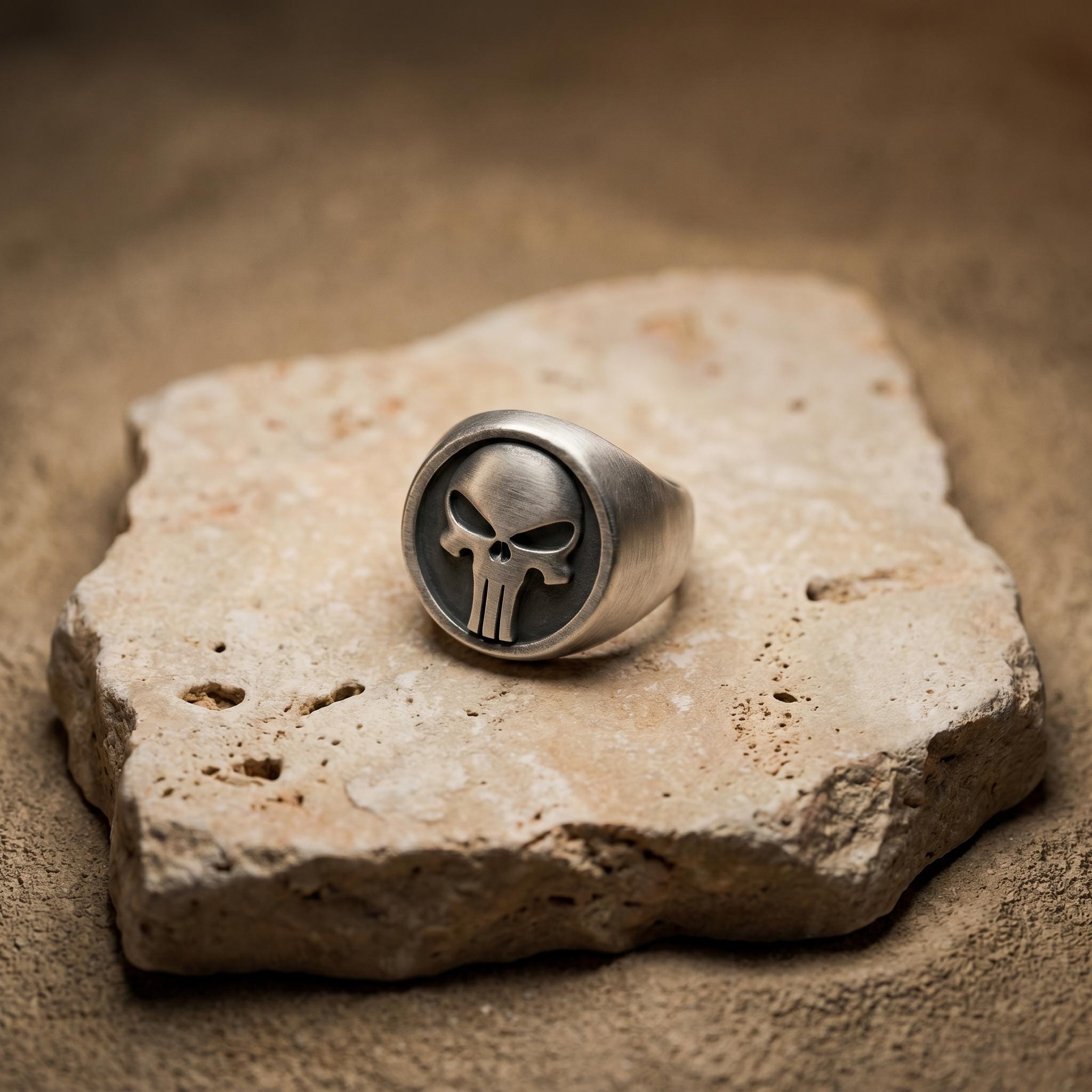 The Punisher Ring - Etsy