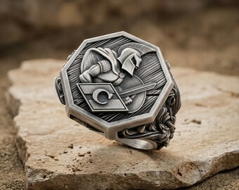 Spartan Warrior Ring: Gothic Baroque Silver (Sterling 925, US 3-15)