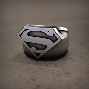 Handcrafted Sterling Silver S Initial Ring for Men, Bold Letter Design Ring, Heavy Statement Jewelry, Masculine Custom Gift Idea