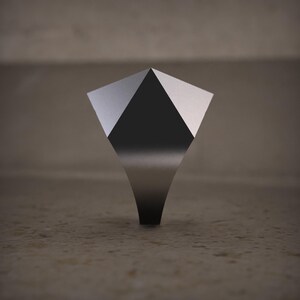 Architectural Faceted Pyramid Ring for Men, Handcrafted Sterling Silver Geometric Ring, Sculptural Minimalist Jewelry Gift for Him