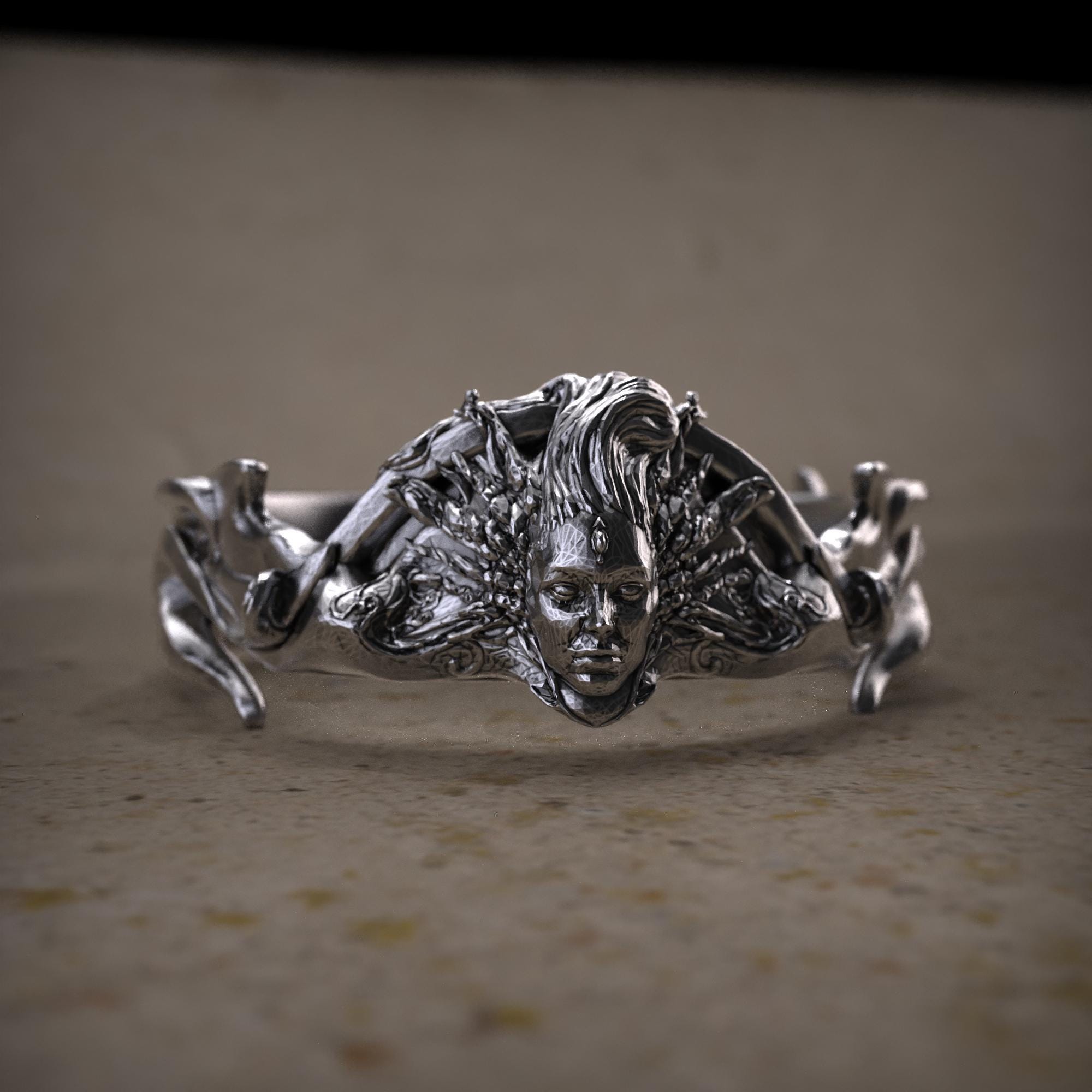 925 Sterling Silver Veritas Ring, Handcrafted Truth Symbol Jewelry