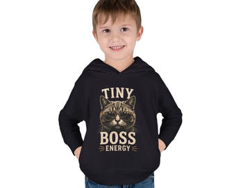Sudadera con capucha para niños pequeños / sudadera infantil con capucha Tiny Boss Energy Cat
