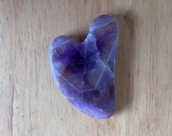 Amethyst Gua Sha Heart