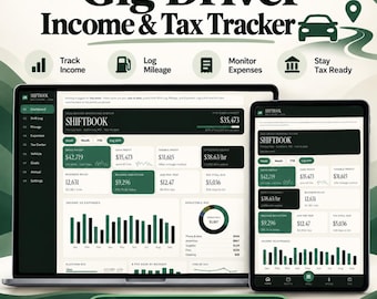 Gig Driver Income & Tax Tracker App – Mileage, Expense and Tax Log for Rideshare and Delivery Drivers