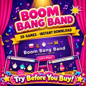 Interactive Toddler Music Games | 20 Digital Learning Activities | Browser Game No App | Preschool Educational Instant Download