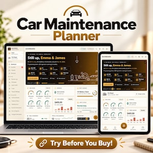 Aplicación web para planificar el mantenimiento del coche, registro de servicios del vehículo, seguimiento de combustible y kilometraje, organizador de gastos del automóvil, descarga digital.