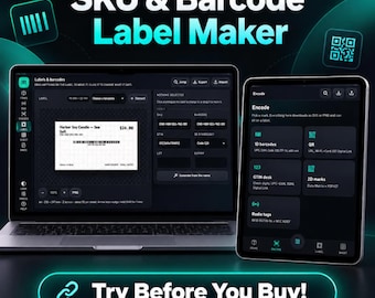 SKU Generator and Barcode Label Maker  Web App | QR Code & Product Labels for Small Business, Avery and Thermal Printing