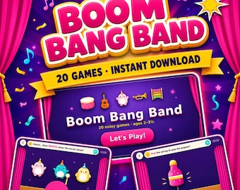 Interactive Toddler Music Games HTML | 20 Digital Learning Activities | Browser Game No App | Preschool Educational Instant Download