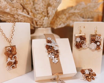 Butterflies & Blooms Fashion Jewelry set of four
