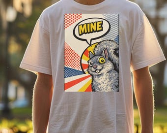 Mine Speech Bubble Cat T-shirt | Pop Art Retro Comic Cat Tee