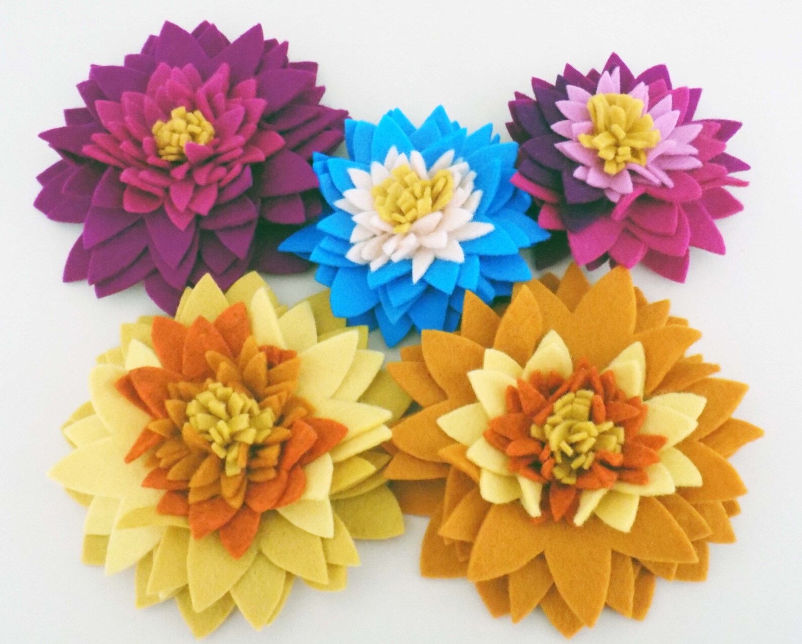 Flower Sewing Pattern dhalia flowers PDF felt pattern felt Etsy