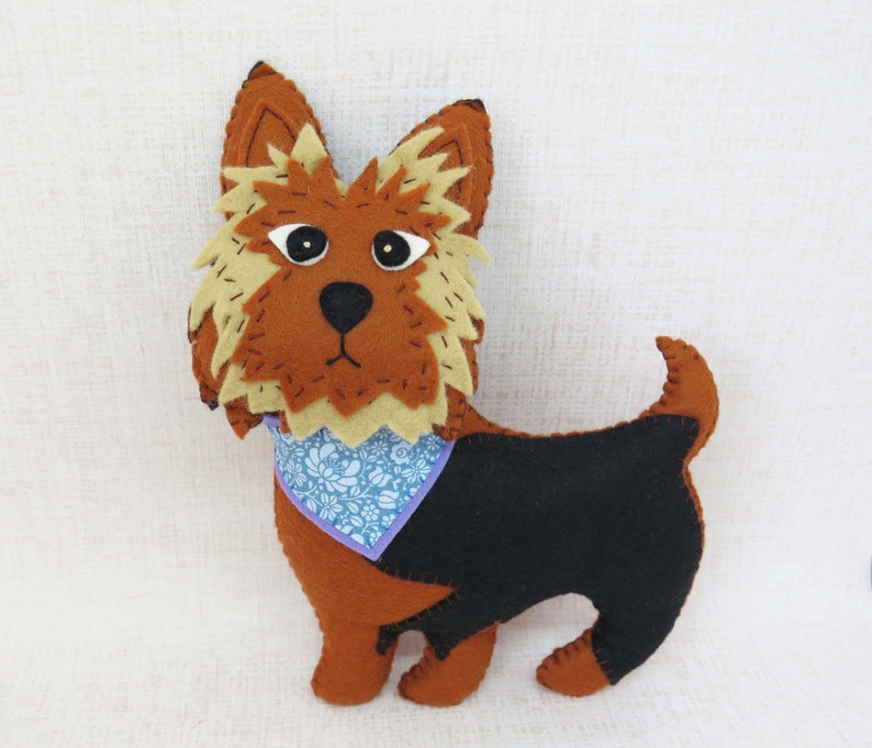 Dog Sewing Pattern Yorkshire Terrier Felt Sewing Pattern Etsy UK